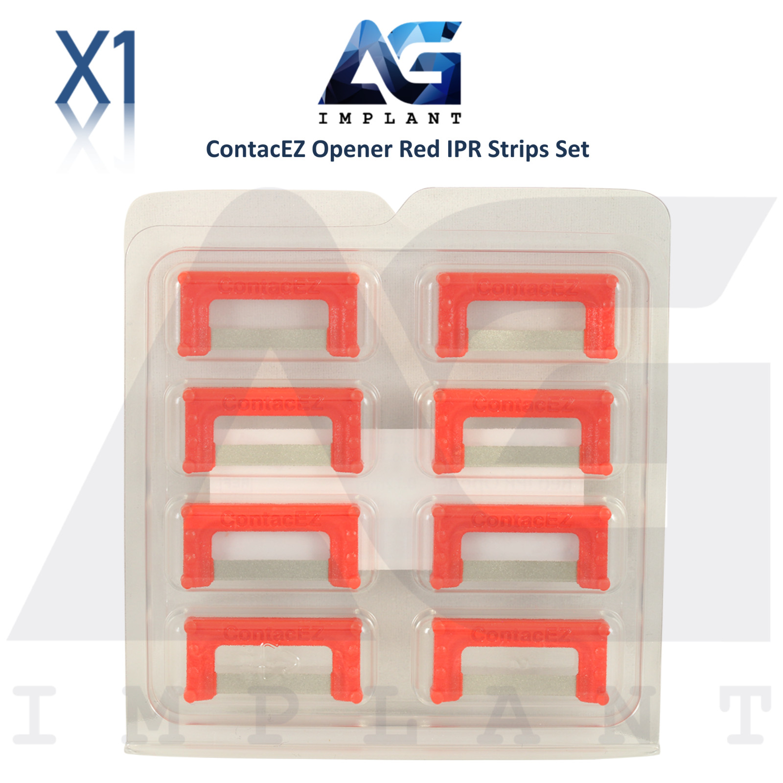 Double Sided Opener Red Flexible Diamond Coated Dental IPR Plus Strips Set