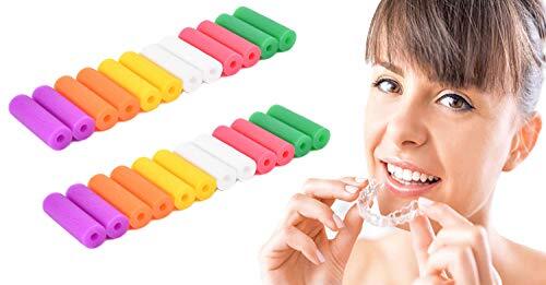 24 Pcs Aligner Tray Seaters Chewies for Aligner Trays Chompers, 6 Colors