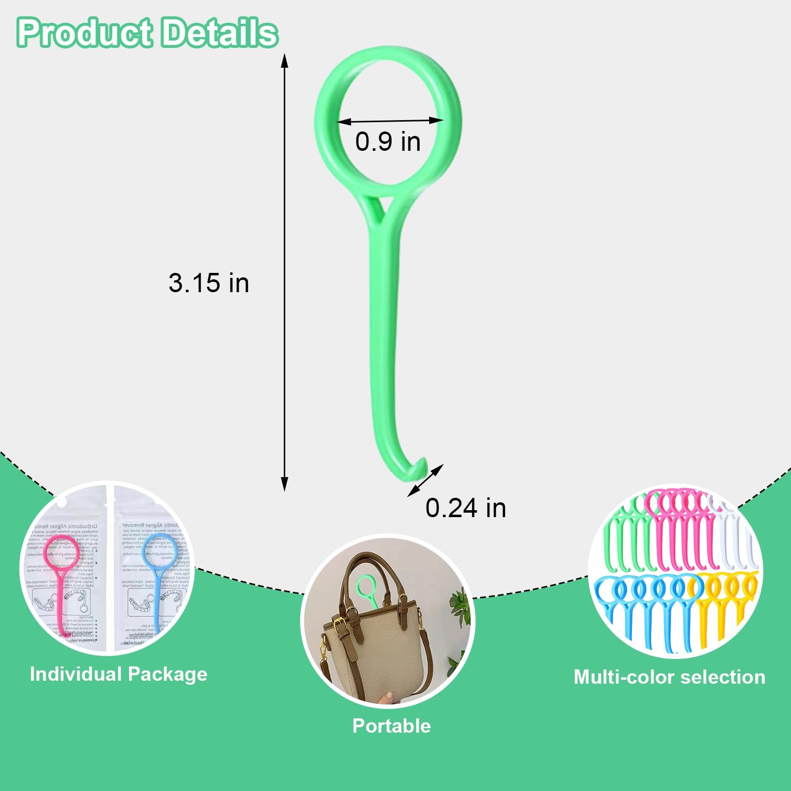 Aligner Removal Tool, Portable Clear Tool for Invisalign 8PCS