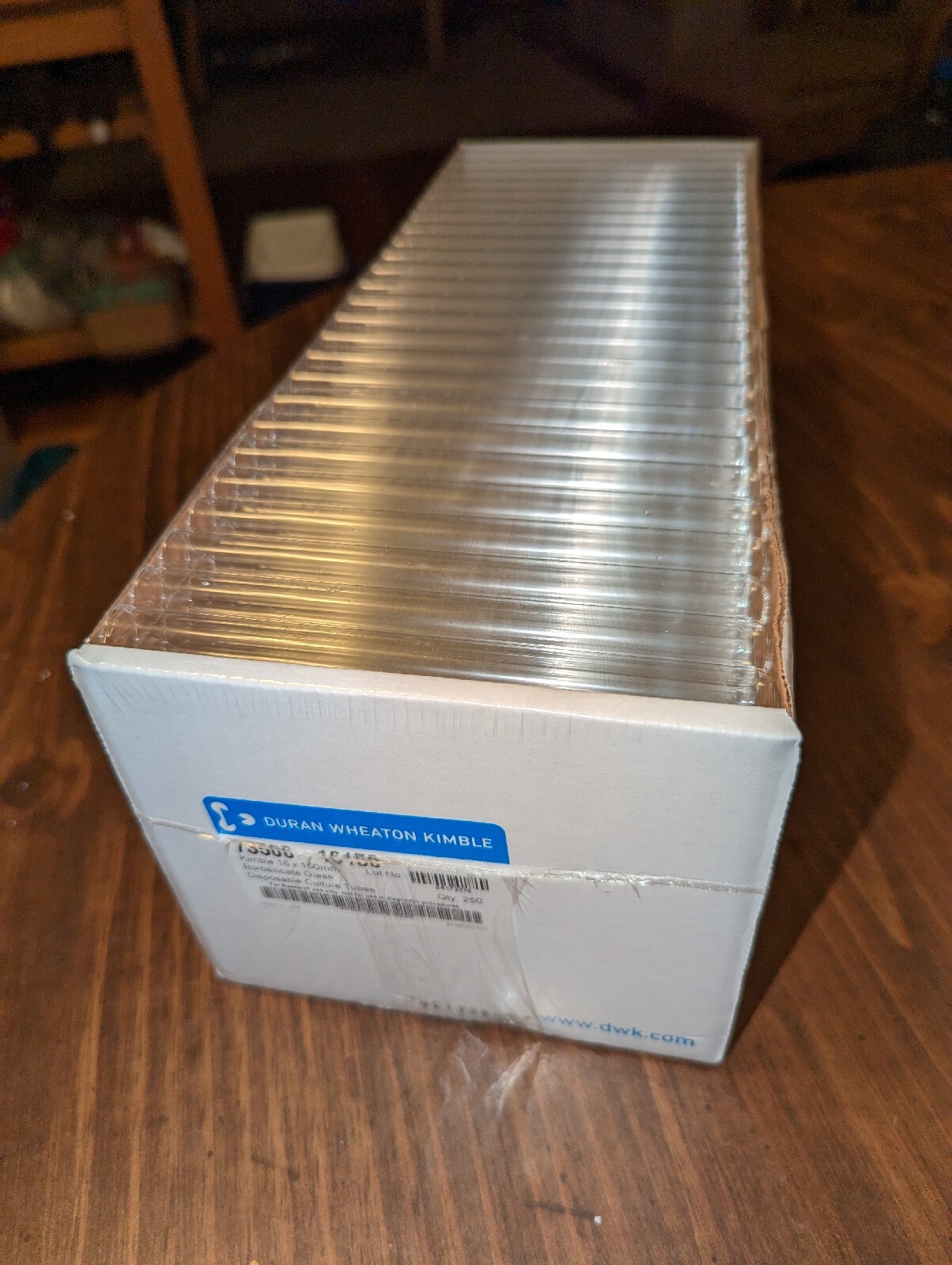 Duran Wheaton Kimble 73500-16150 16x150mm Borosilicate Glass Disposable Culture