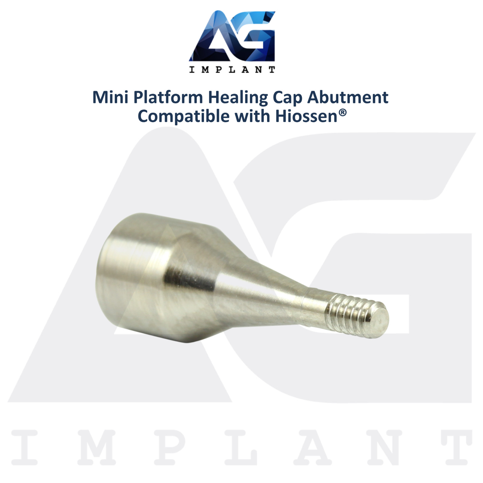 10 Dental Titanium Healing Cap Prosthetic Mini Platform 2.1mm Hiossen Compatible
