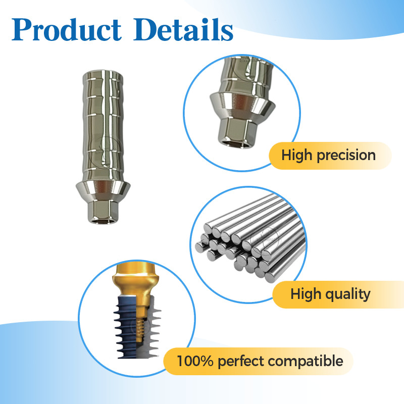 5 pcs Temporary abutment Titanium Cylinder compatible with MIS Seven