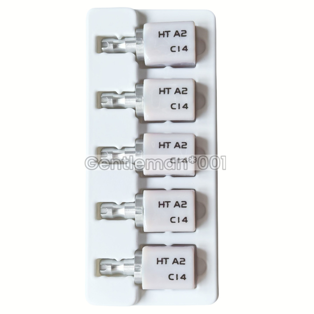 C14 HT Emax Dental Glass Ceramic Lithium Dislicate CAD/CAM Cerec Blocks 5Pcs/Box