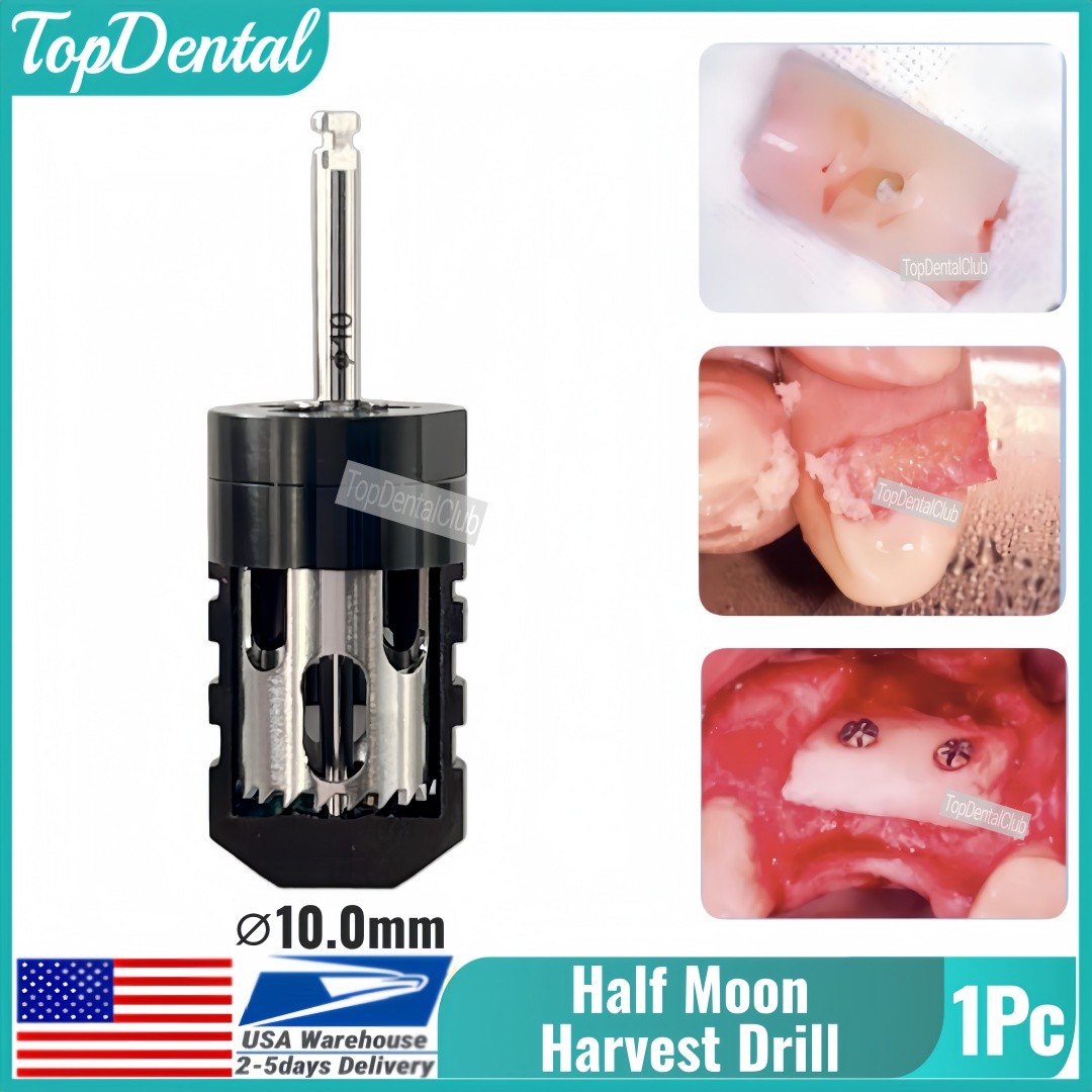 USA ⌀10 Dental SLT Half Moon Harvest Drill Semilunar Technique Bone Augmentation