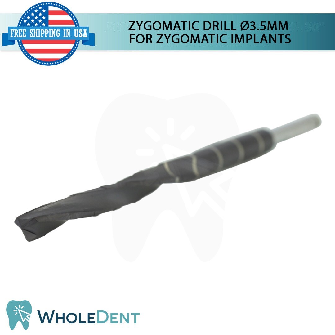 10X Zygomatic Drill Ø3.5mm 54.0mm/86.0 L (Diamond-Like Carbon) coating