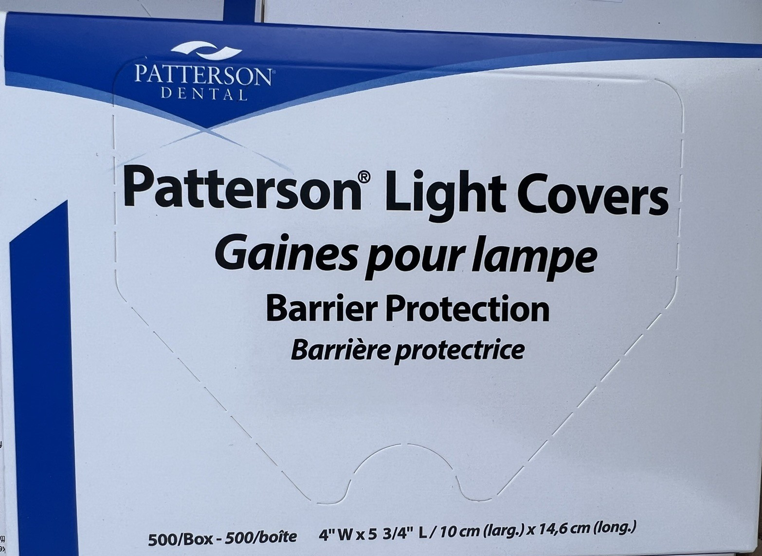 Patterson Dental Light Covers 4”WX5 3/4 Barrier Protection 500 Count Lot of 12