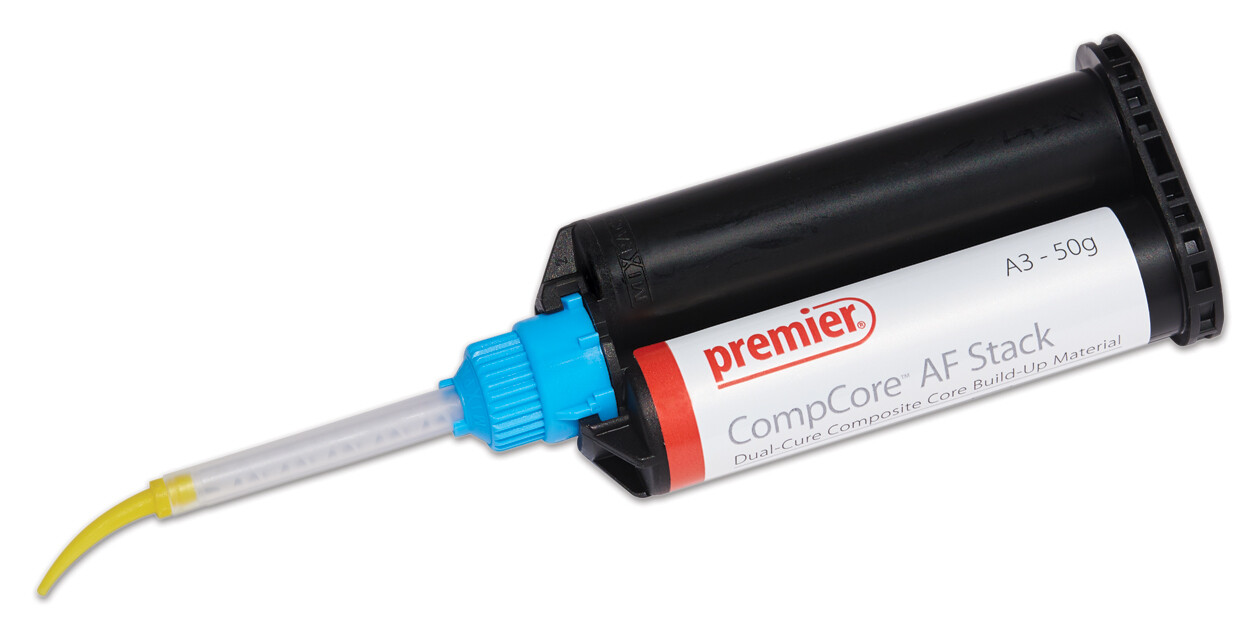 Premier CompCore AF Dual-Cure Core Build-up Material 50gm Refill White + Mix.Tip