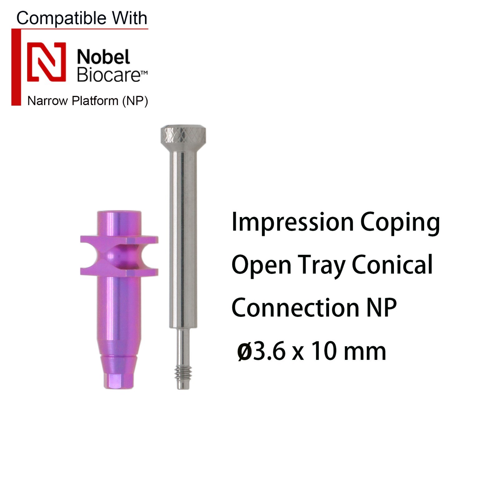 Dental Healing Abutments/Transfer Coping Open/Closed NP/RP Tray For Nobel Active