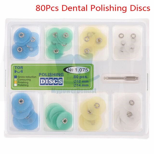 Dental Composite Finishing Diamond Polishing Disc Kit Spiral Wheel Mandrel TOR