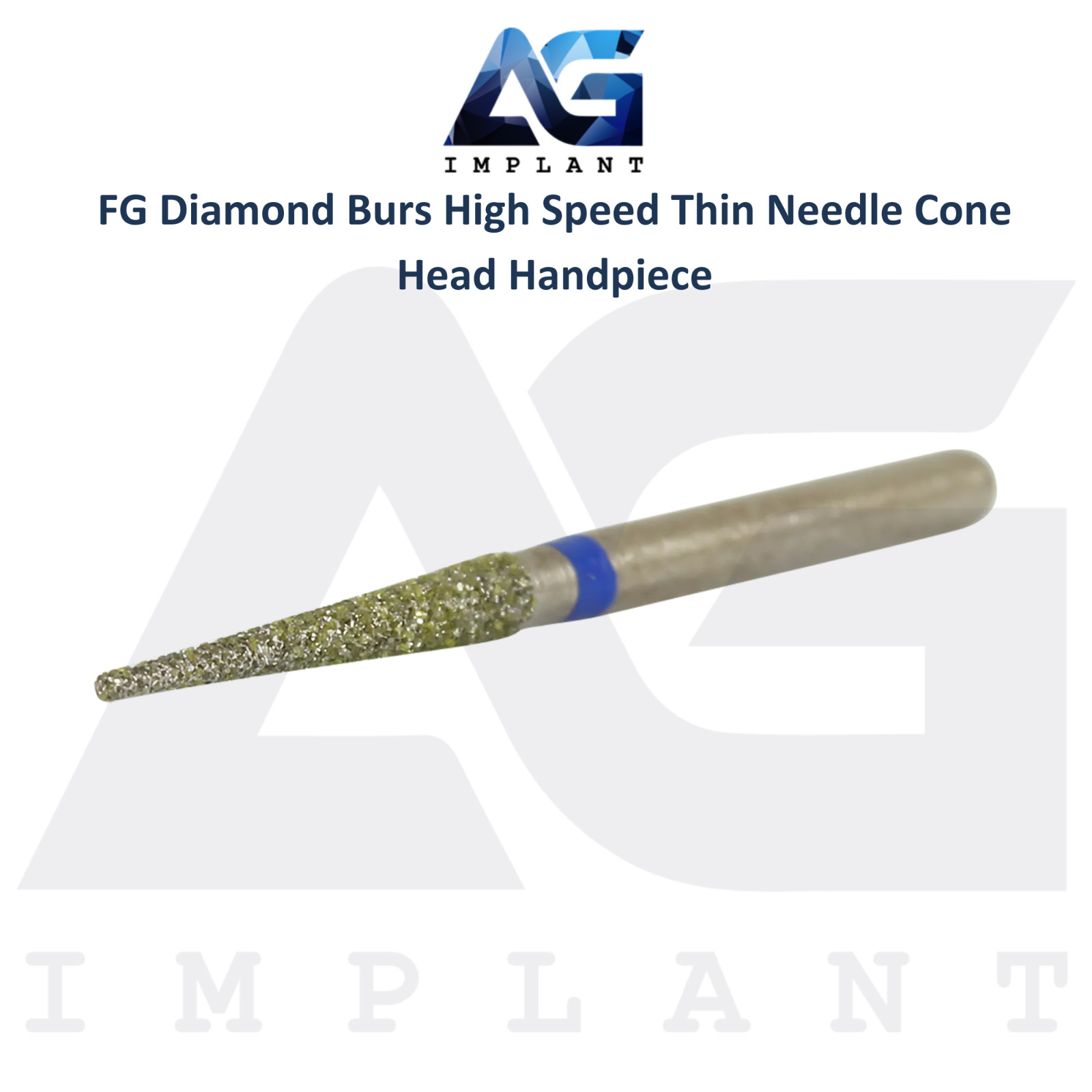 Dental FG Diamond Burs High Speed Thin Needle Cone Head Handpiece Sterile 10pcs