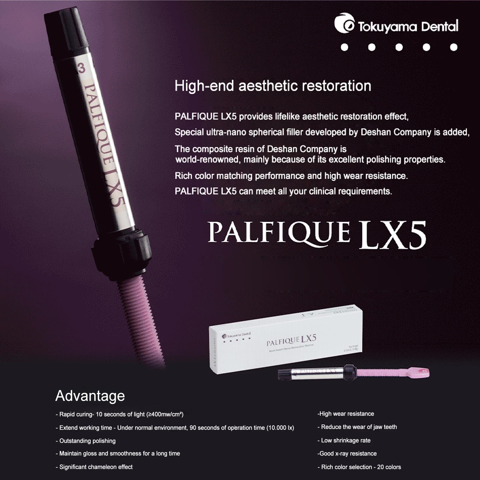 Tokuyama PALFIQUE LX5 3.8g Dental Restorative Composite – Free Shipping