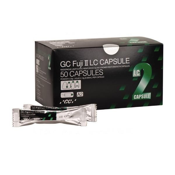 Dental GC FUJI 2 LC Radiopaque LC Reinforced GIC Restorative 50 Capsules Pack A2