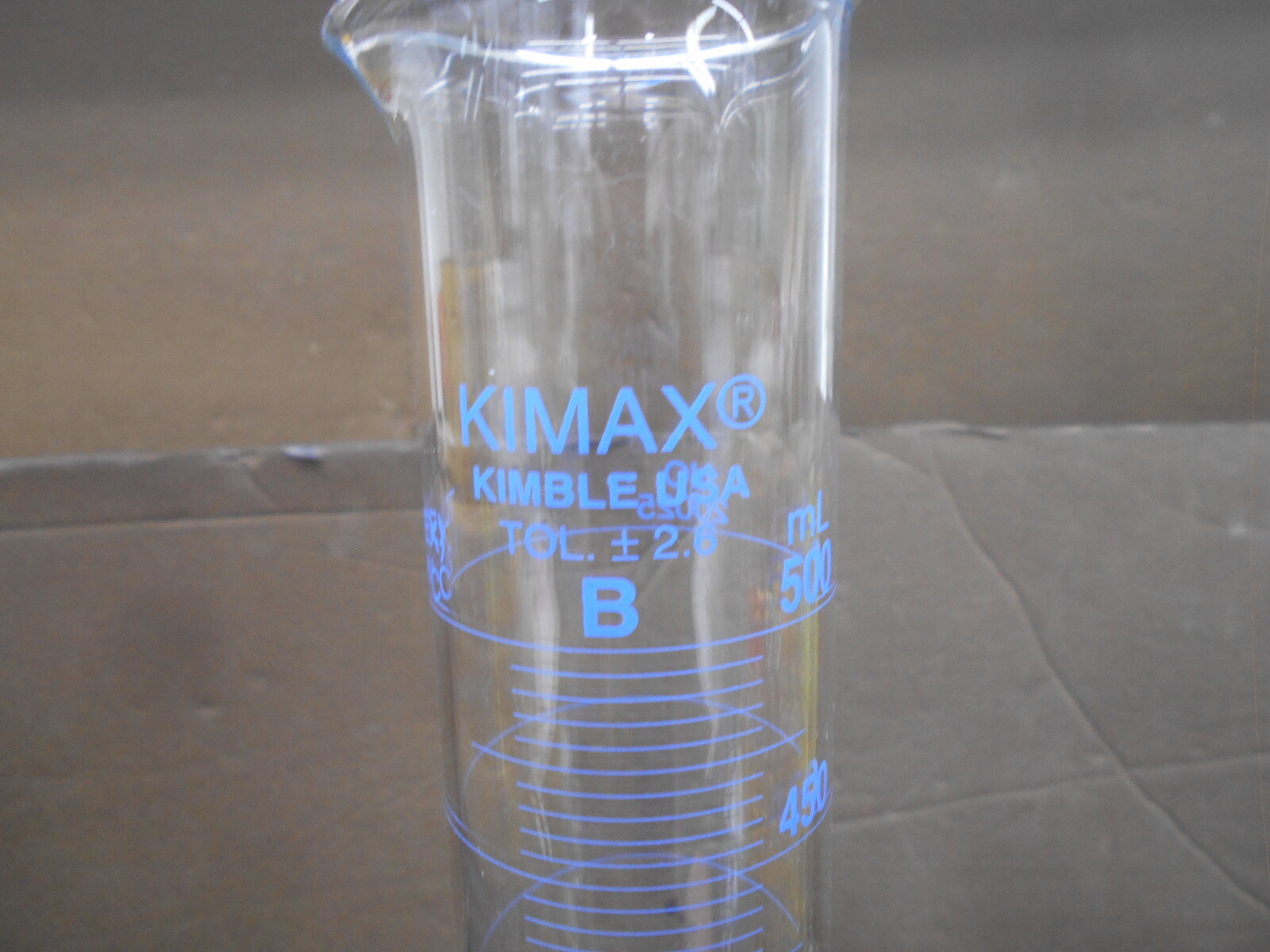 KIMBLE KIMAX 20025 500mL TD 20°C (EX) GRADUATED CYLINDER