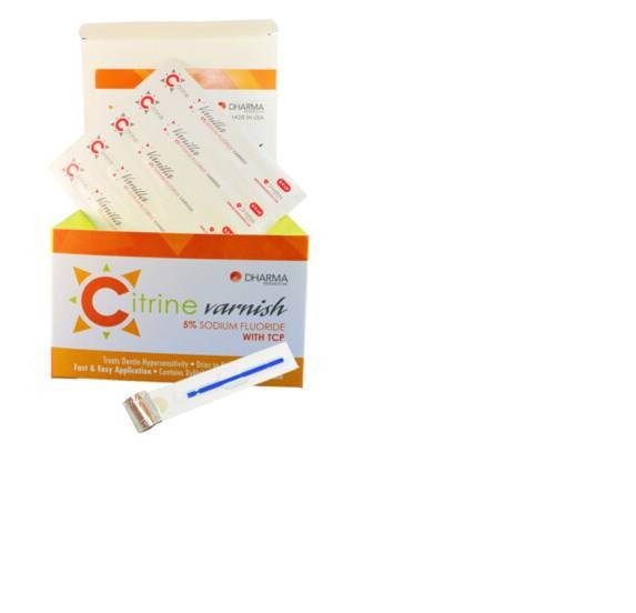 Dharma Research 56-00203 Citrine Dental Varnish Vanilla Cake Fluoride 200/Pk