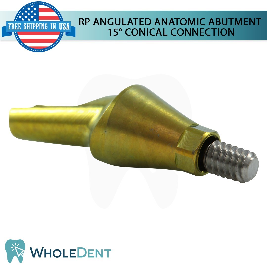 5x RP Conical Connection Angulated Anatomic Abutment 15° Dental