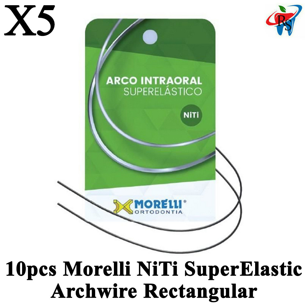5pcs Dental Morelli NiTi SuperElastic Archwire Rectangular Upper Lower Jaw