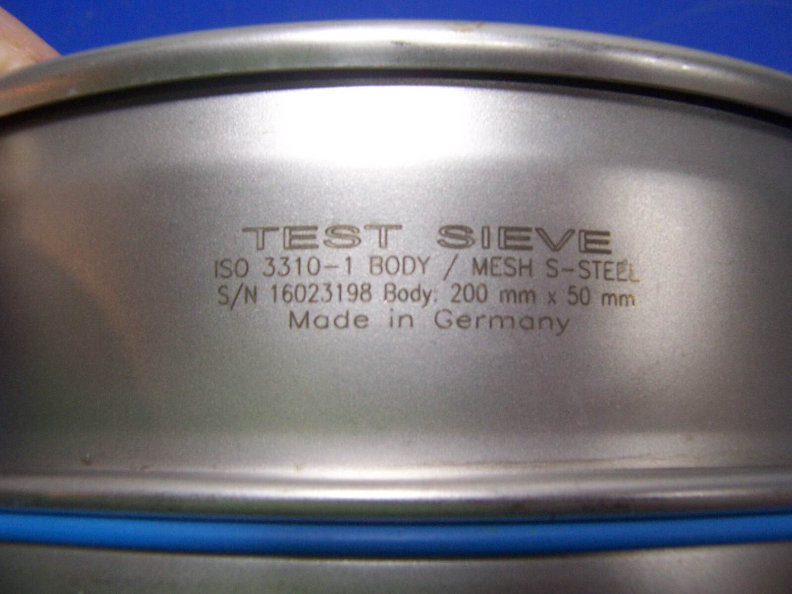 14663 Retsch sieve 125um stainless steel 200mm x 50mm body 3310-1