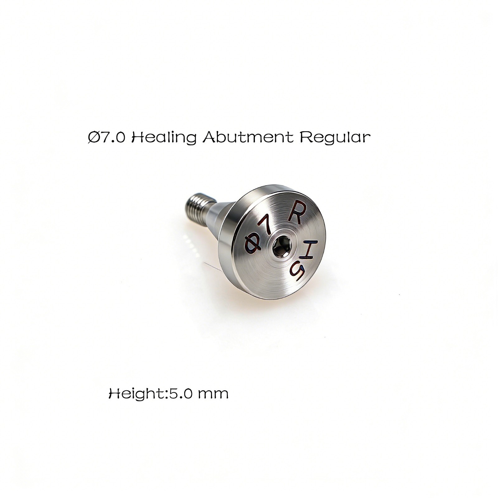Dental Healing Cap Abutment Regular Platform Compatible Hiossen ET Conical 5.0mm