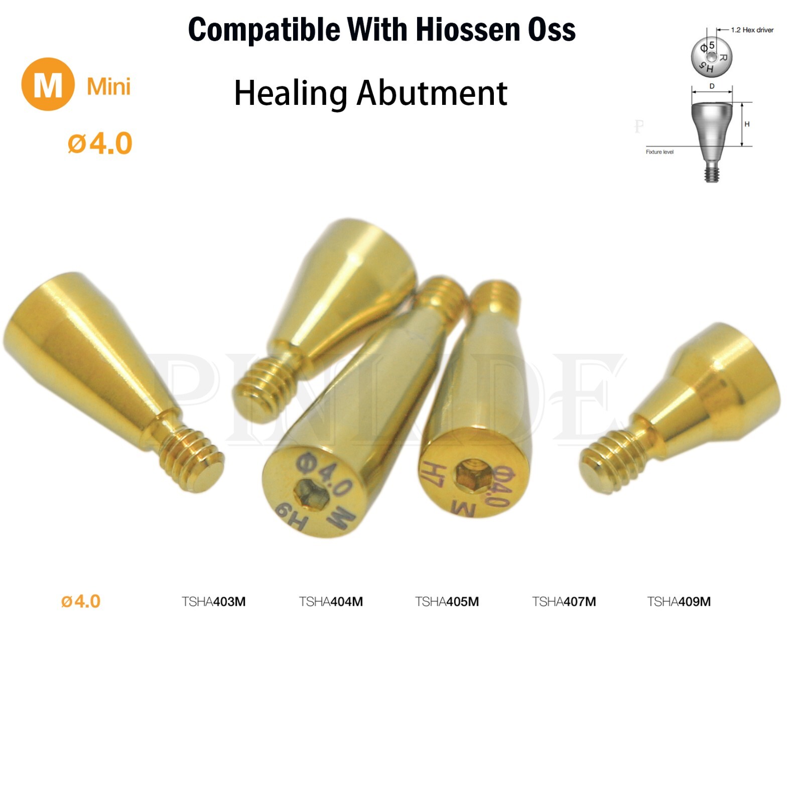 Dental Cap Healing Abutment Healing Cover Screw Fit Hiossen Mini Regular Implant
