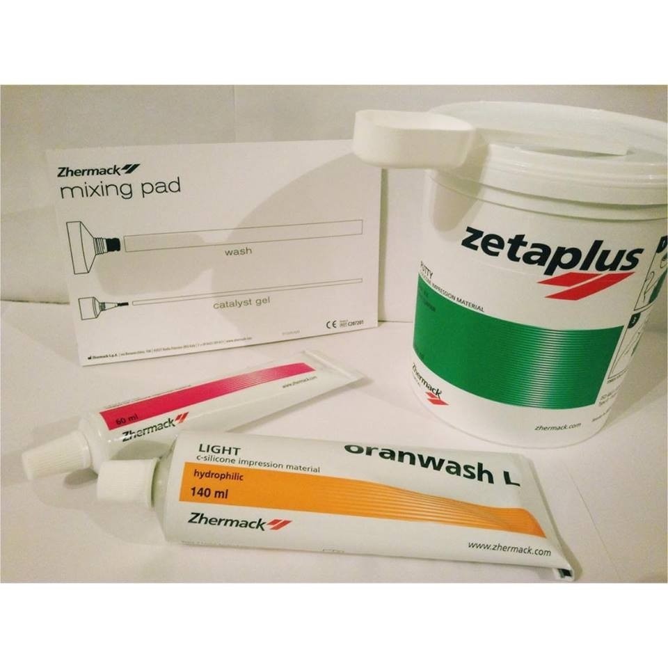 Zhermack ZetaPlus Kit Impression Putty 900ml + Oranwash 140ml+Indurent Gel 60ml.