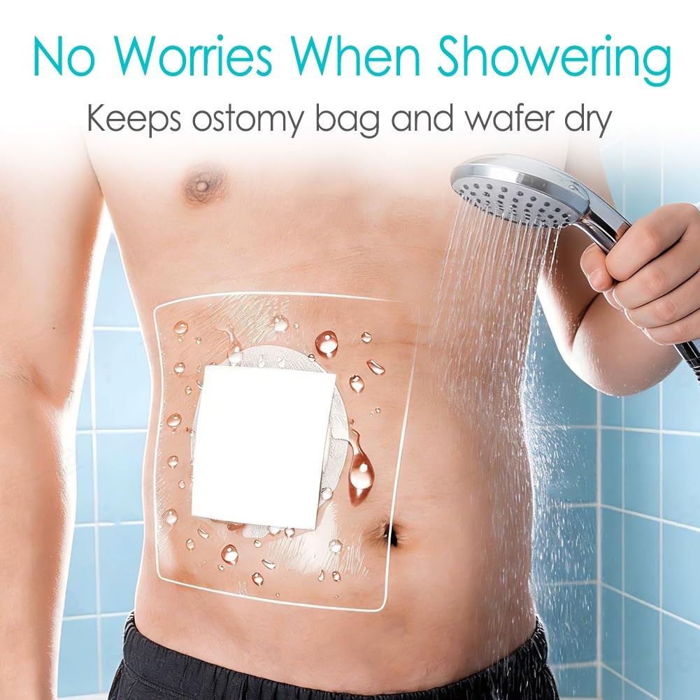 EaseCare Waterproof Ostomy Bag One Size, Cover(10″x12″, Pack of 14)