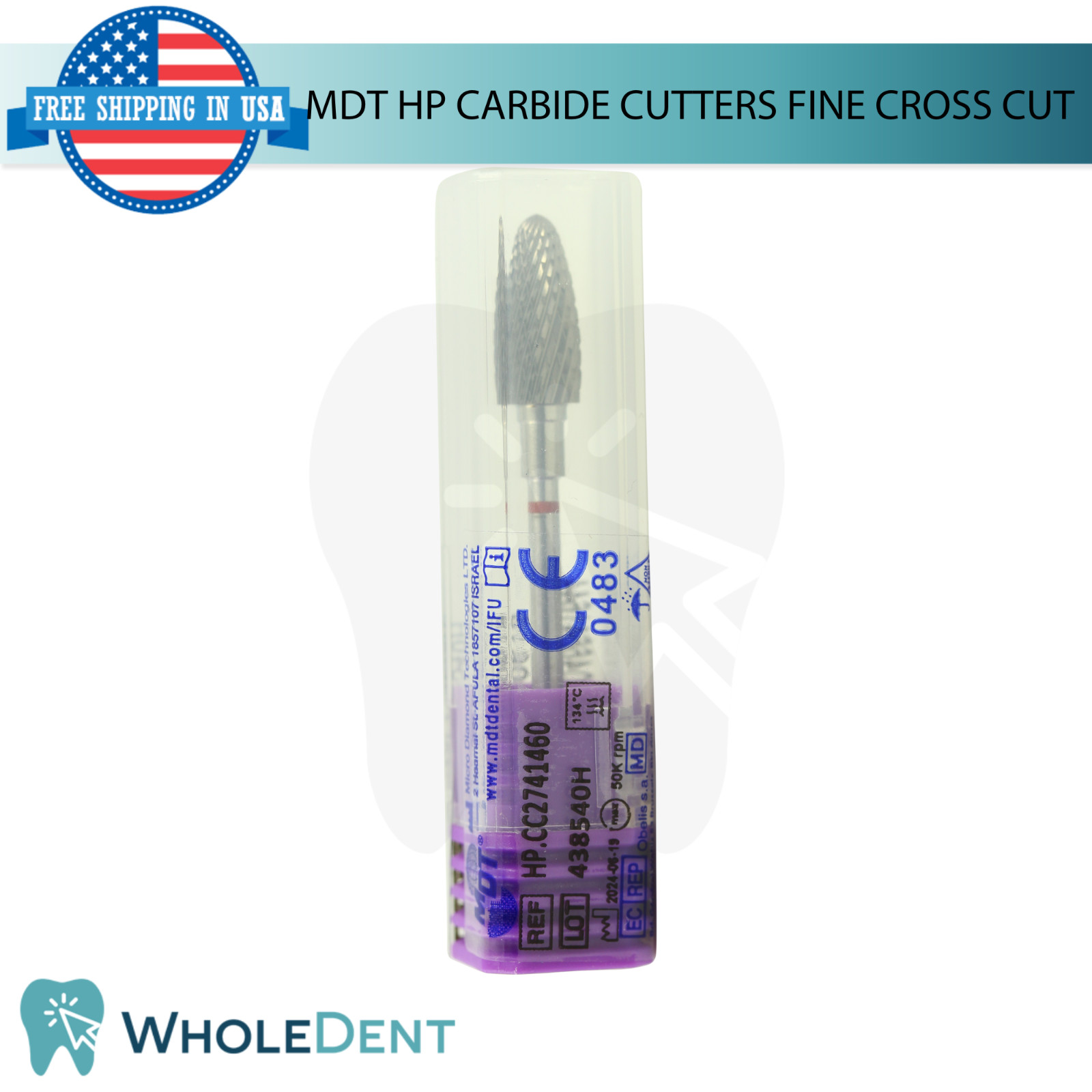 Dental MDT HP Carbide Cutters Fine Cross Cut Bur Smooth Finishing Shaping Tool