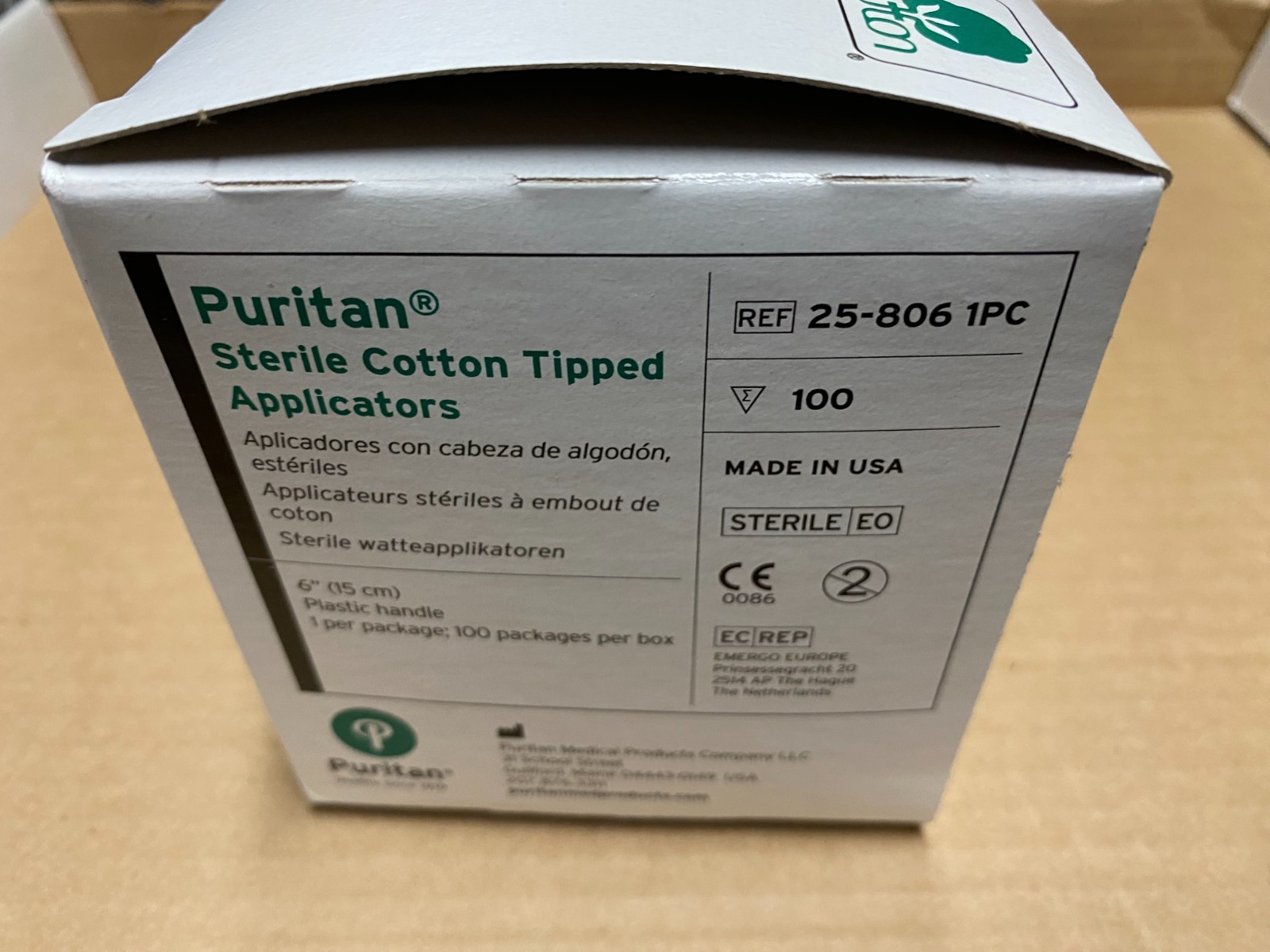 Puritan Sterile Cotton Tip Applicators, 25-806 1PC