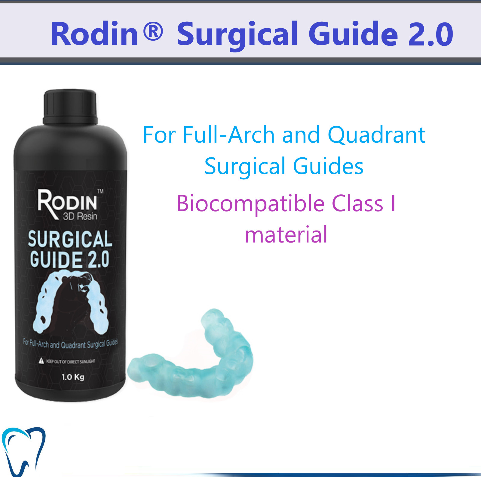 3D Rodin Surgical Guide 2.0, 1kg/Btl, PacDent For Full-Arch and Quadrant, 23867