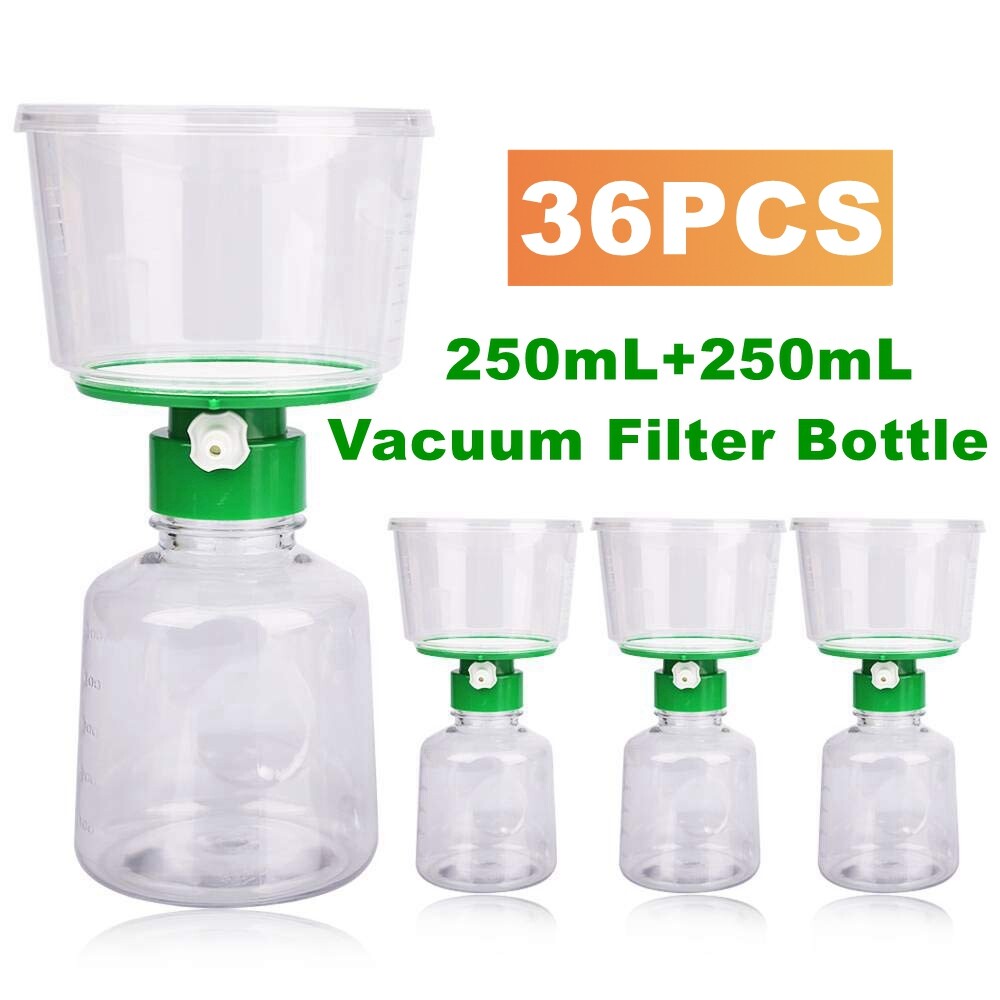 Sterile Disposable Vacuum Filter Units Polystyrene Funnel PES Membrane