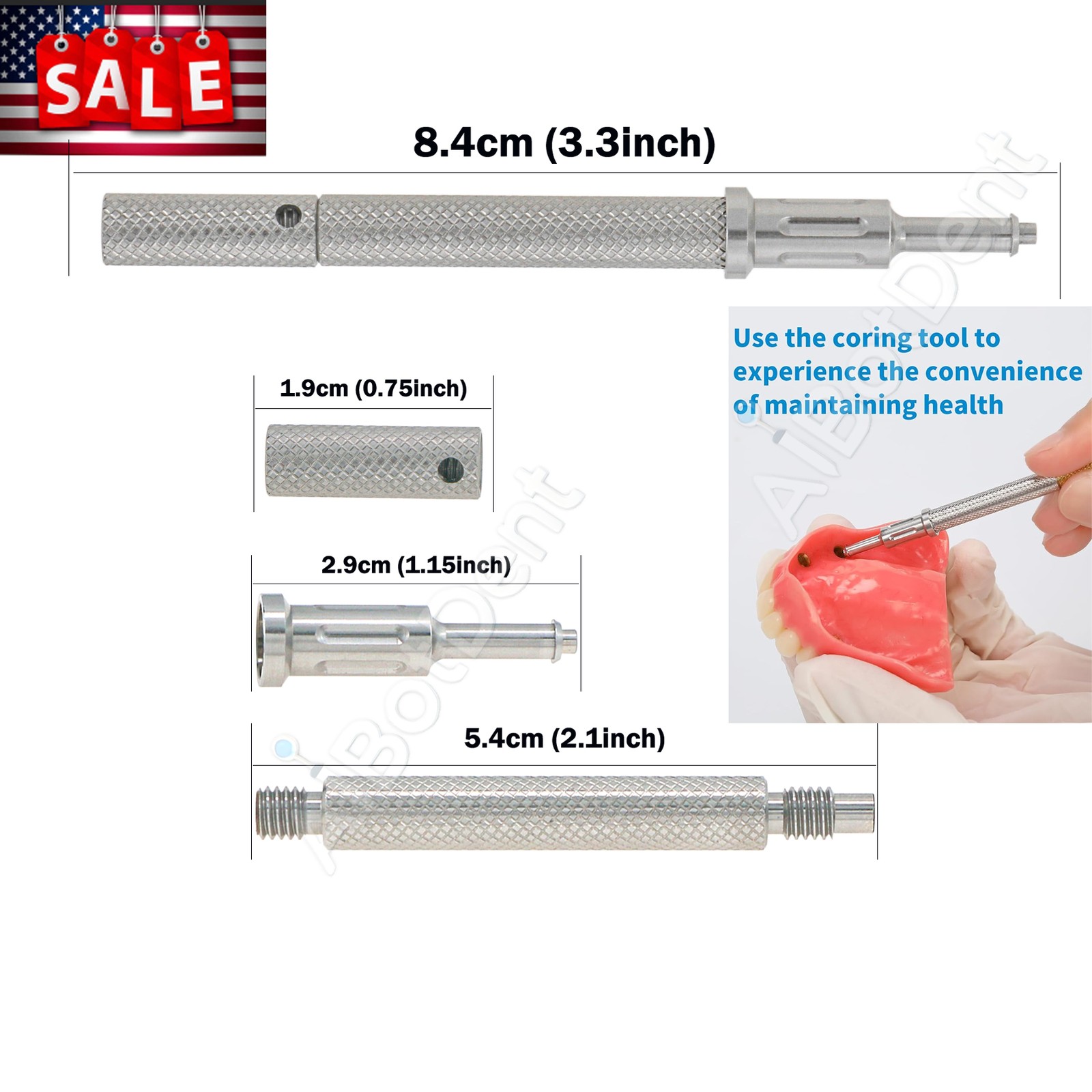 US Dental Overdenture Locator Core Tool Abutments Retention Caps Implant Inserts