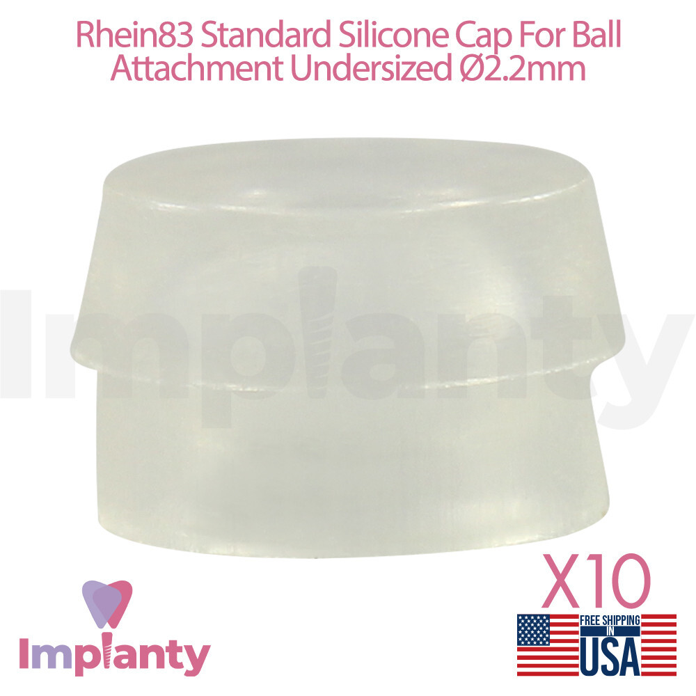 10x Dental Undersized Standard Silicone Caps 2.2mm For Ball Attachment 1300g