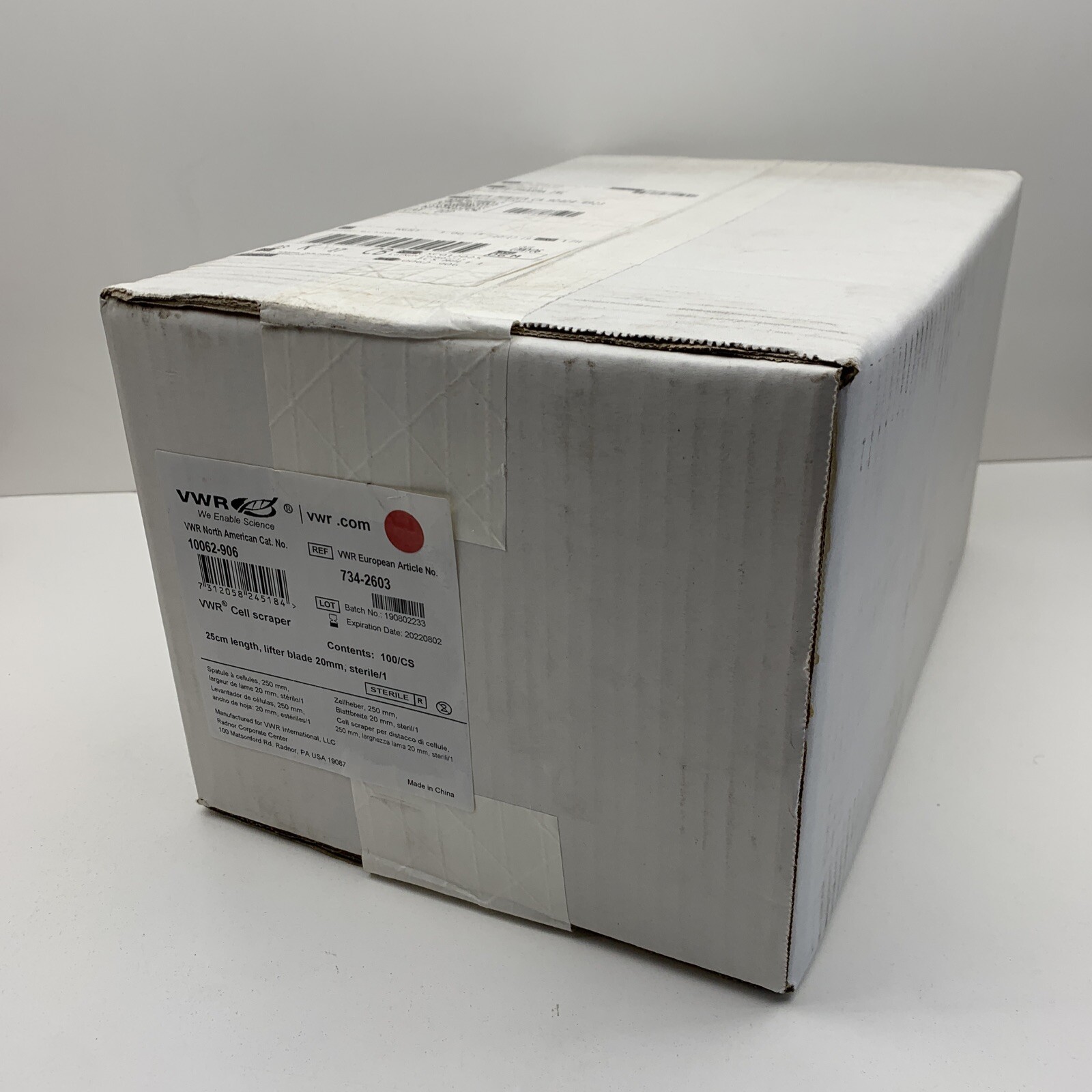 (100)VWR 734-2603 10062-906 Sterile 25cm Cell Scraper Lifter Blade EXPIRED 2022