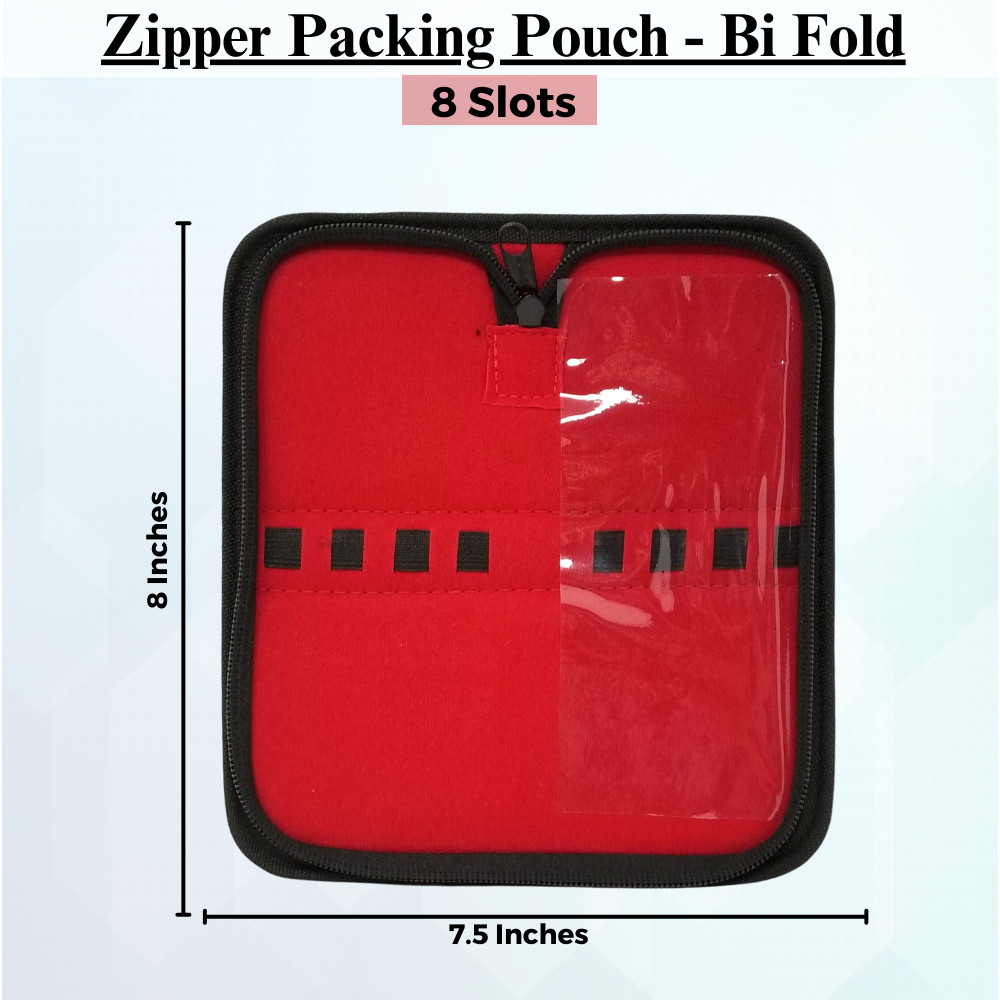 Black Medical Emergency Essentials Zipper Case Pouch 7.5″ x 8″ With 8 Slots