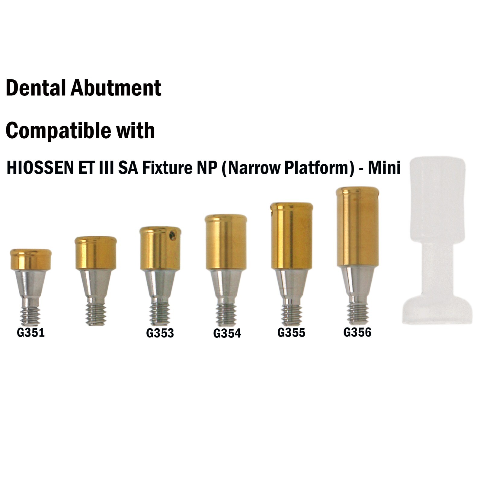 Dental for HIOSSEN ET II/III SA Abutment Attachments 1-7mm Lengths Fixture M/S
