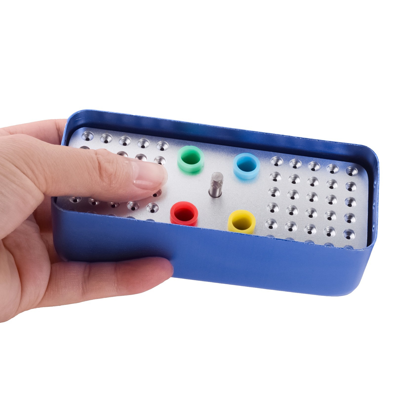 60 Holes Dental Root Canal Files Gutta Purcha Point Sterilization Box Holder USA