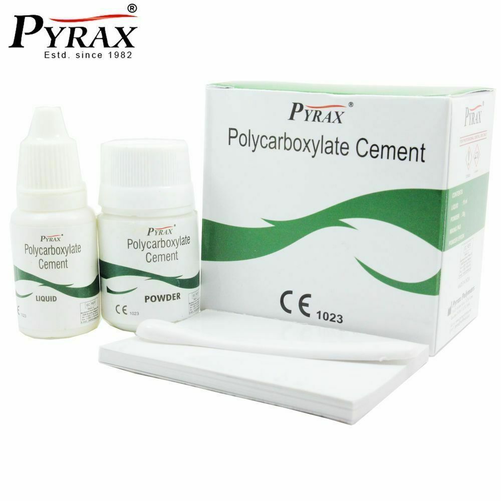 2x PYRAX POLYCARBOXYLATE CEMENT FOR LUTING CROWN N BRIDGE Free shipping LONG EXP
