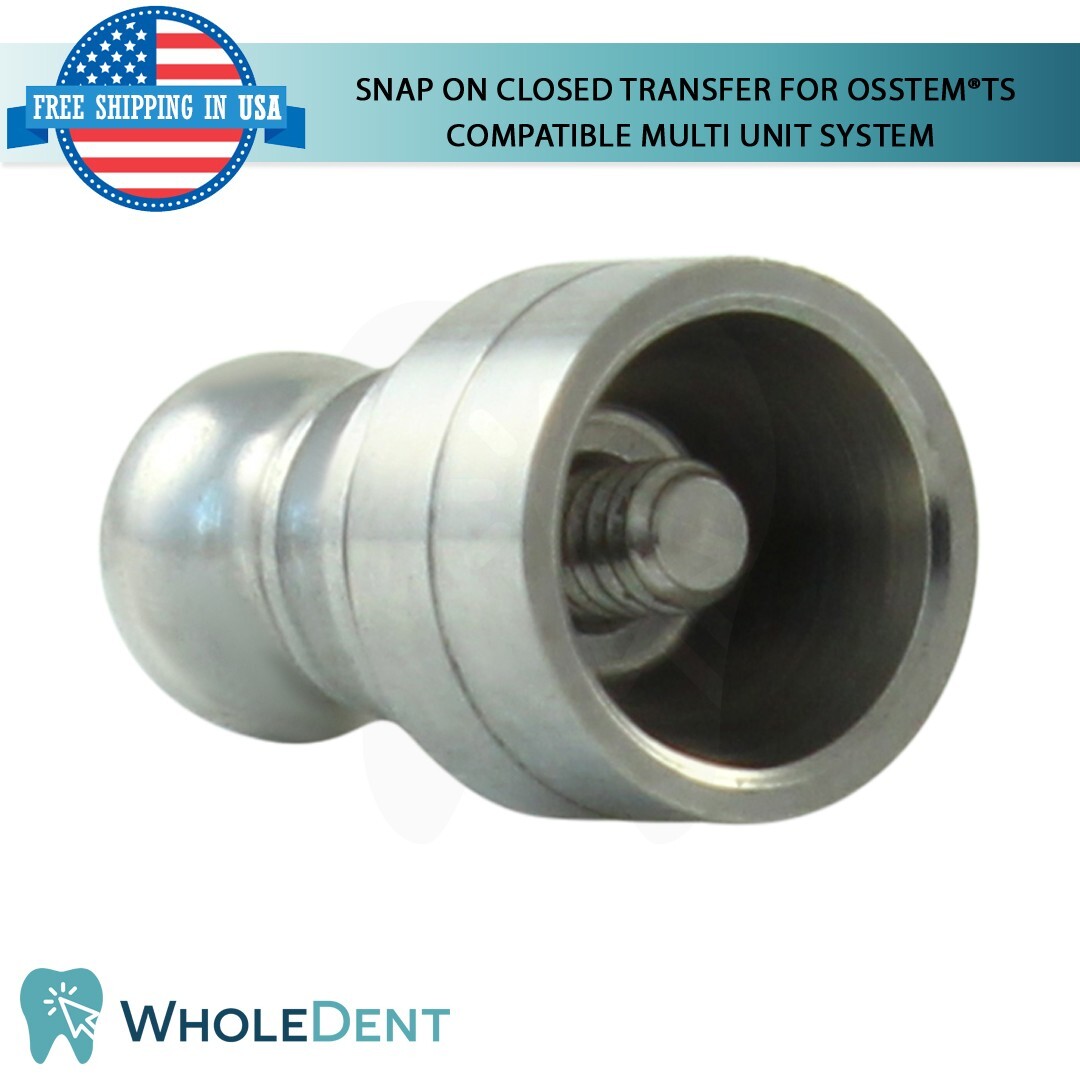 5x Dental Snap On Closed Transfer Multi Unit Prosthetic 0sstem® TS Compatible