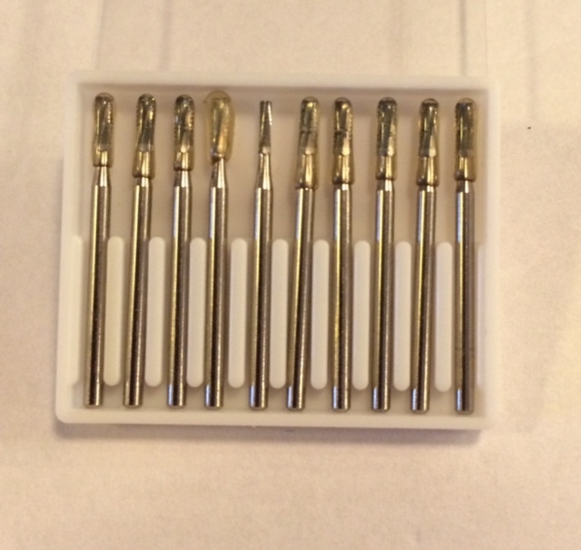 FGOS557 Premium Carbide Flat End X-Cut Fissure Surgical Bur 6 Blades 10pk