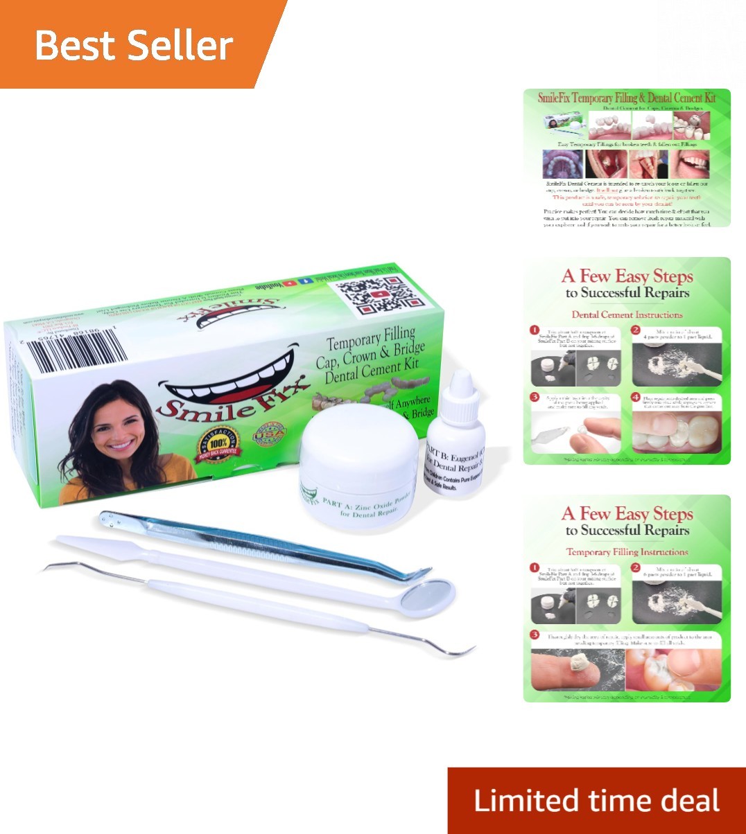 Emergency Tooth Repair Kit with Zinc Oxide: DIY Solutions for Crown & Bridge