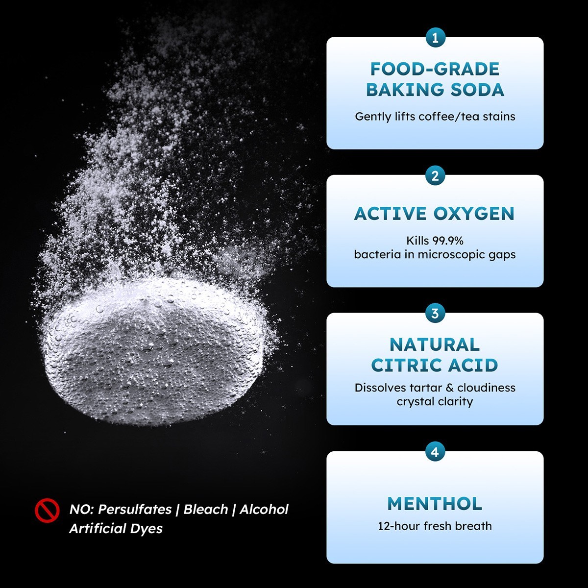 Denture Cleaner Tablets Cleaning Crystals Or Retainers, Mouth Guards & Aligners