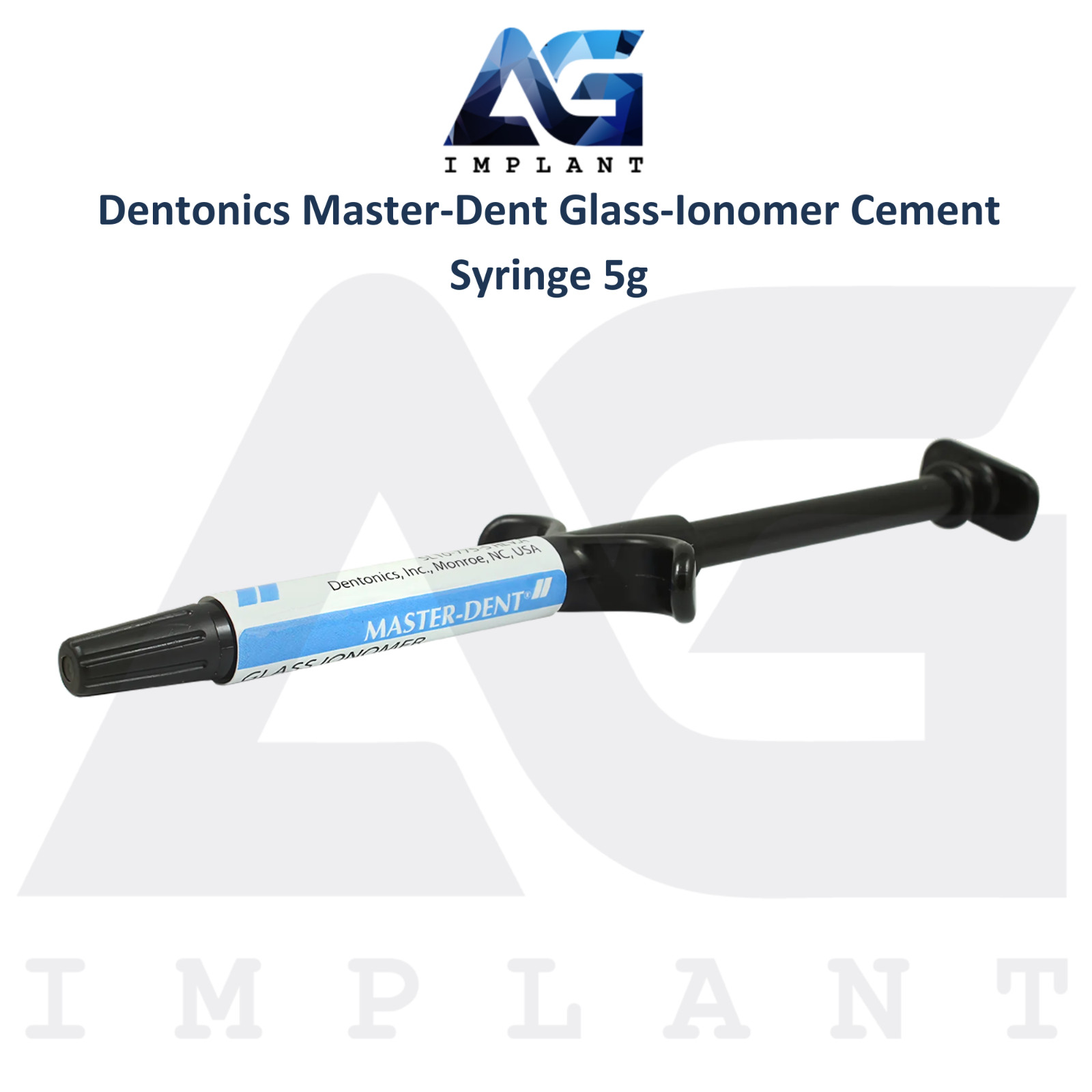 Dental Master-Dent Glass-Ion0mer Cement Syringe 5g Light Cure Base Or Liner