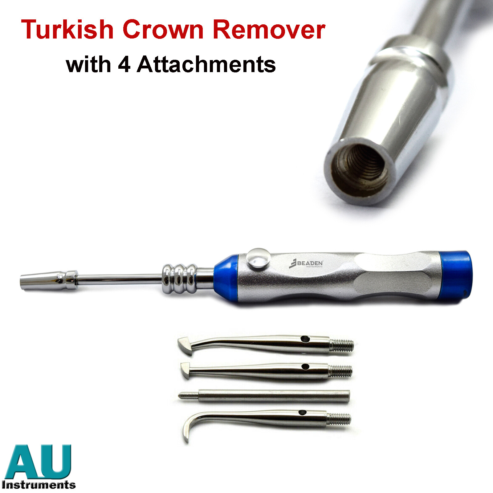 Turkish Crown Remover Set Orthodontic 4 Tip Bridge Restoration Instruments Lab