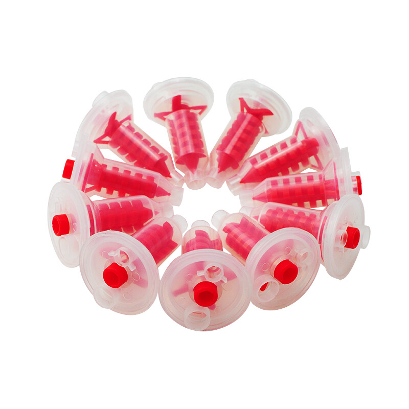 50 Pcs/Bag Red Dynamic Mixer Penta Style Dental Impression Mixing Tips