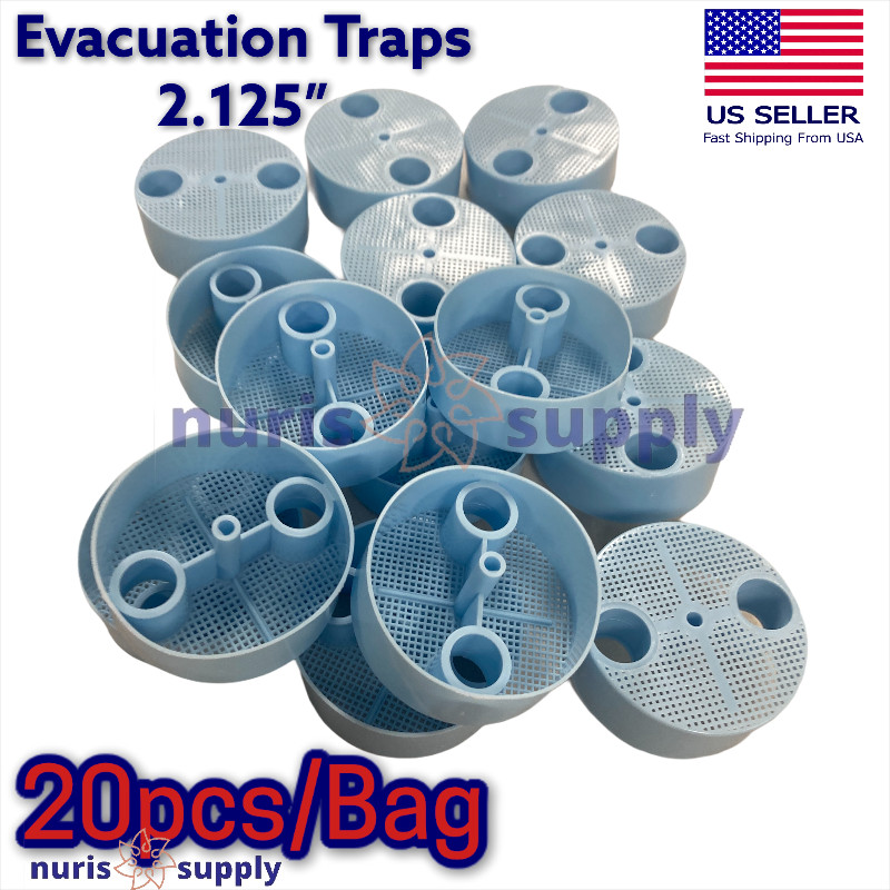 20pcs Disposable Evacuation Traps 5501 A-dec Black Plastic Canisters + 2.125″