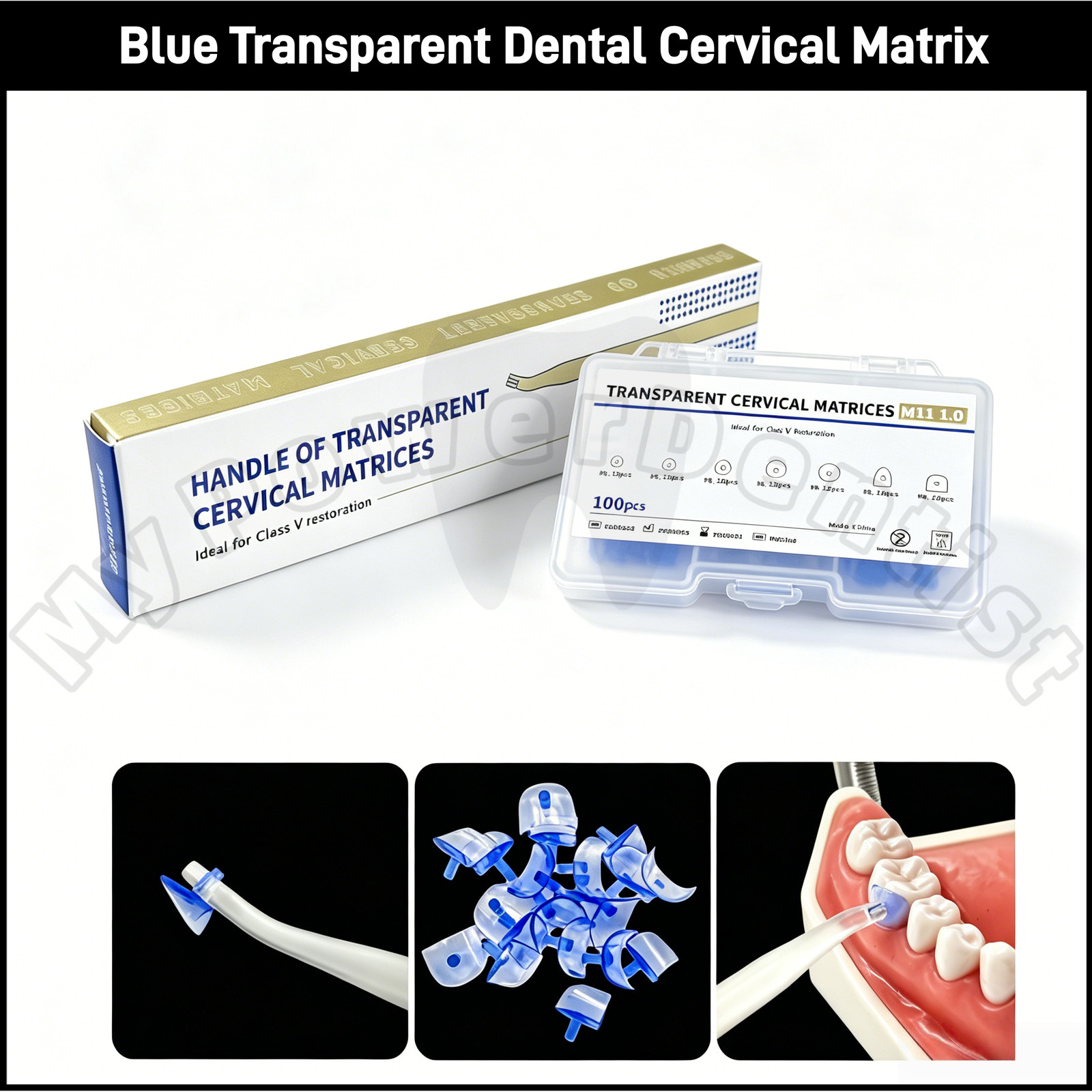 Composite Gingival Retractor Matrices-Dental Cervical Matrix Blue Transparent