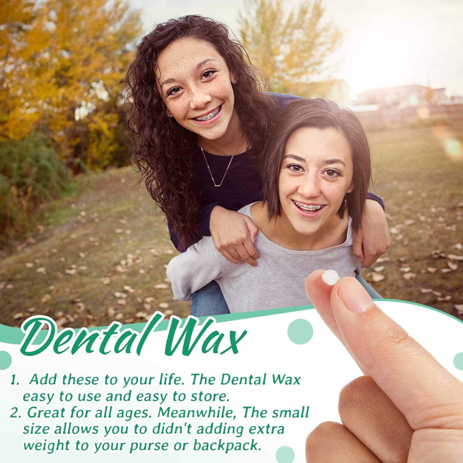 Tondiamo 40 Pack Clear Braces Wax for Teeth Dental Wearer Mixed Flavors