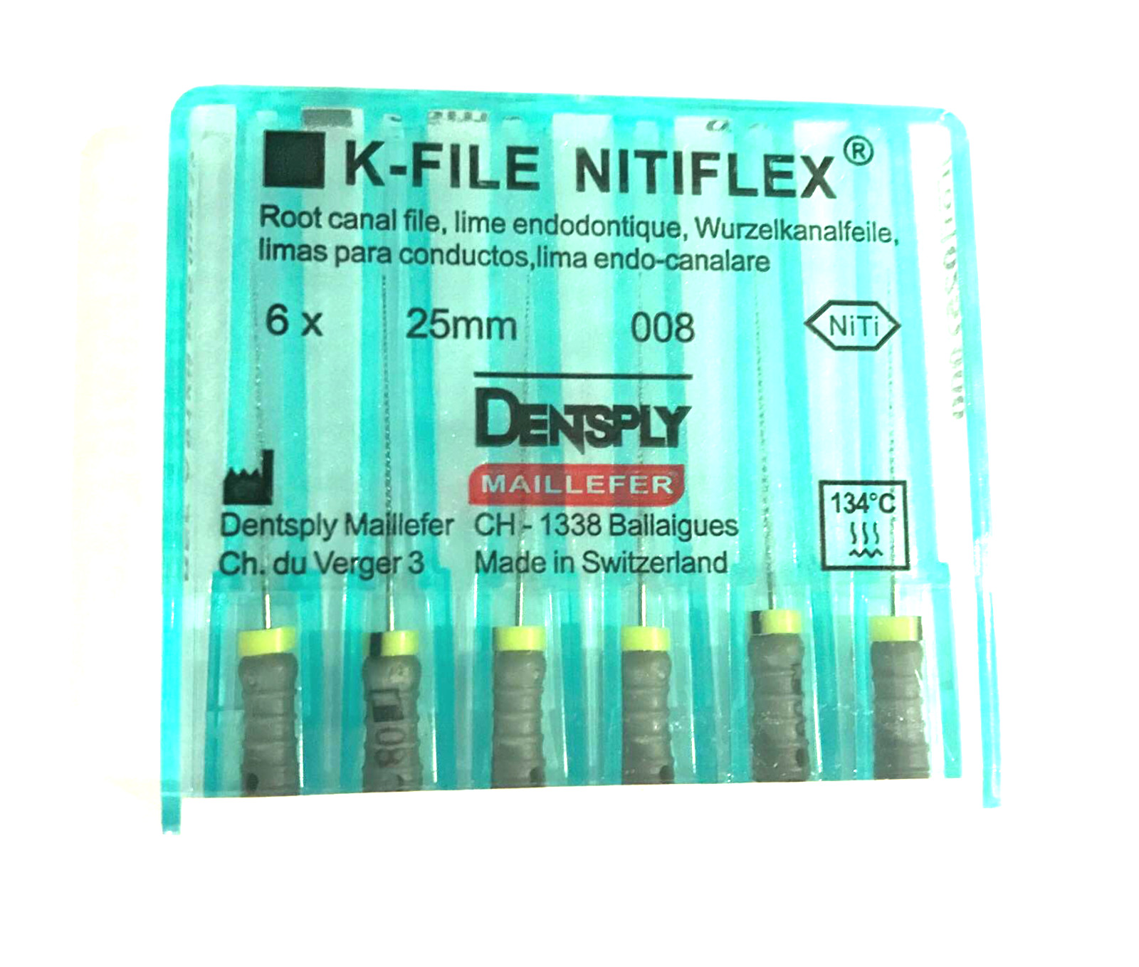 Dentsply K-File Nitiflex 008 NiTi Flexible Endo Root Canal Hand Files (1 pack)