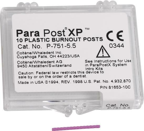 COLTENE P7515.5 ParaPost XP purple .055″ (1.40mm) plastic burnout post 10/box