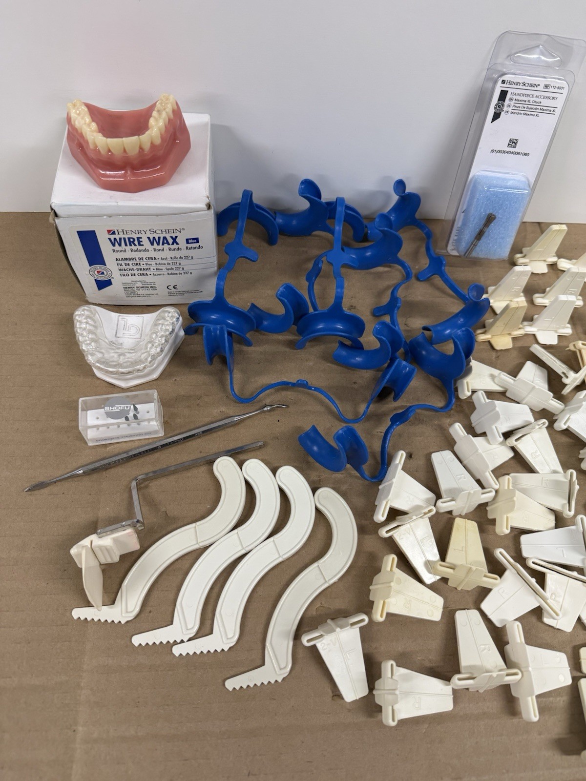 Dental Training & X-Ray Holder Lot Bitewing Arms Film Tabs Models Henry Schein