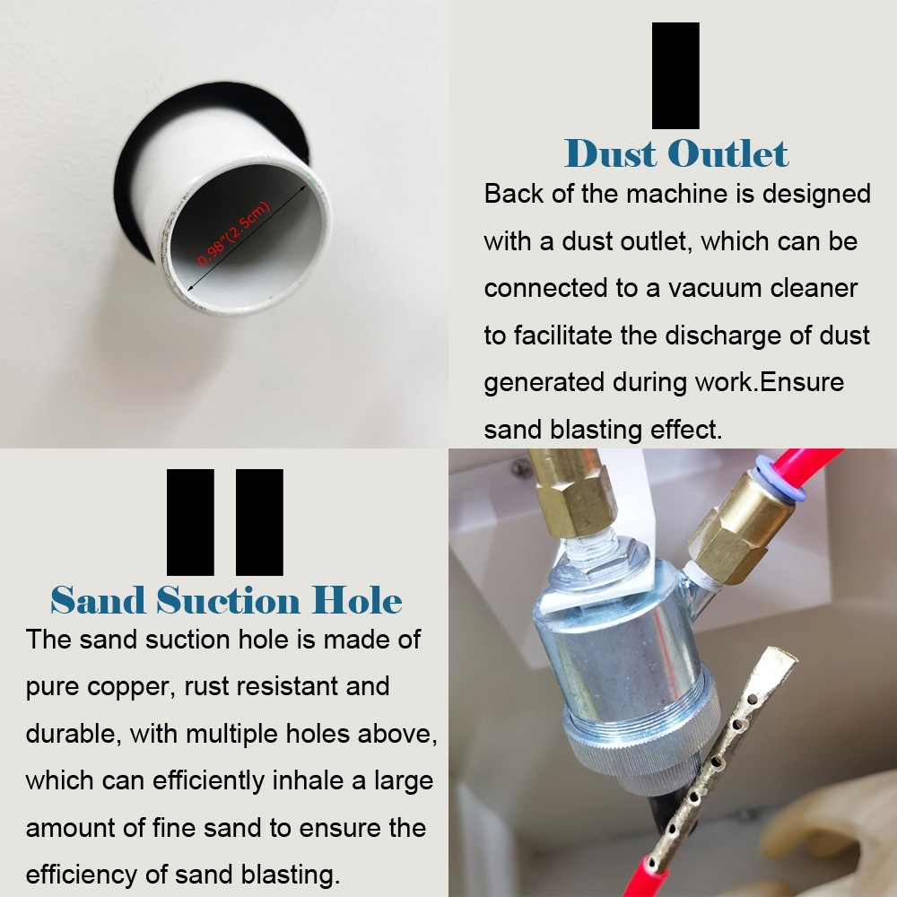 110V Dental Lab Equipment Vertical Automatic Circulation Sandblaster
